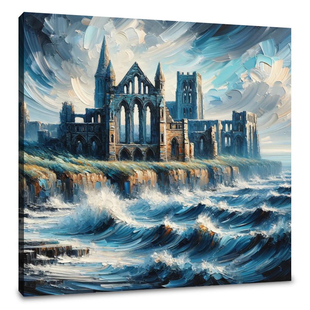 Newcastle Tynemouth Priory Coastal Impressions Canvas