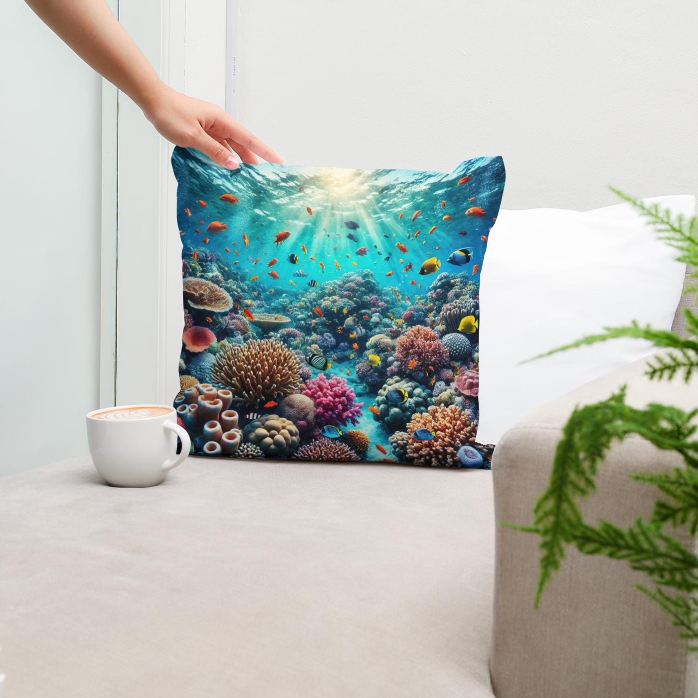 Coral Reef Paradise Cotton Cushion