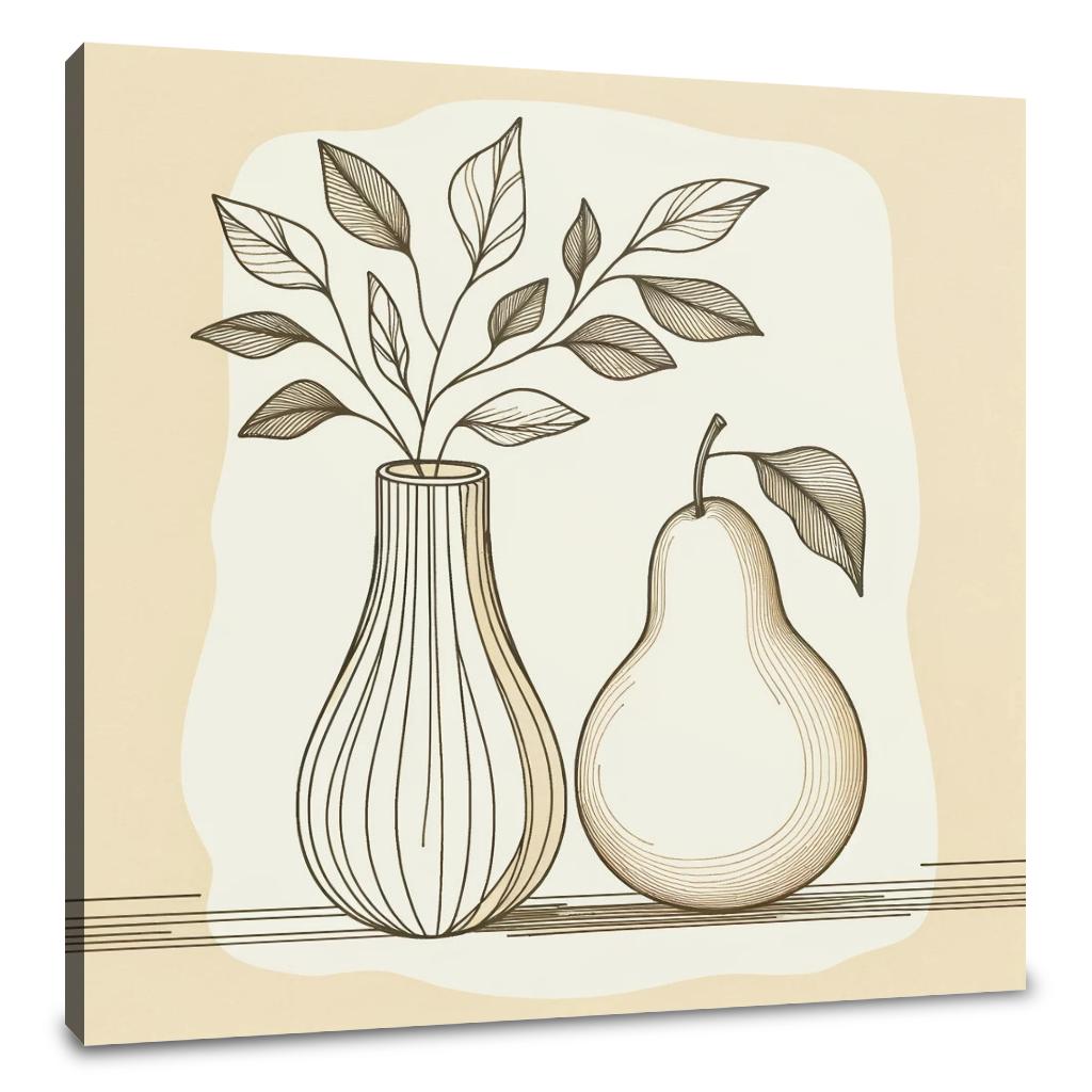 Pear and Vase Serenity Canvas