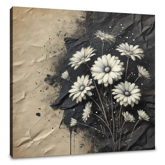 Inked Daisy Canvas