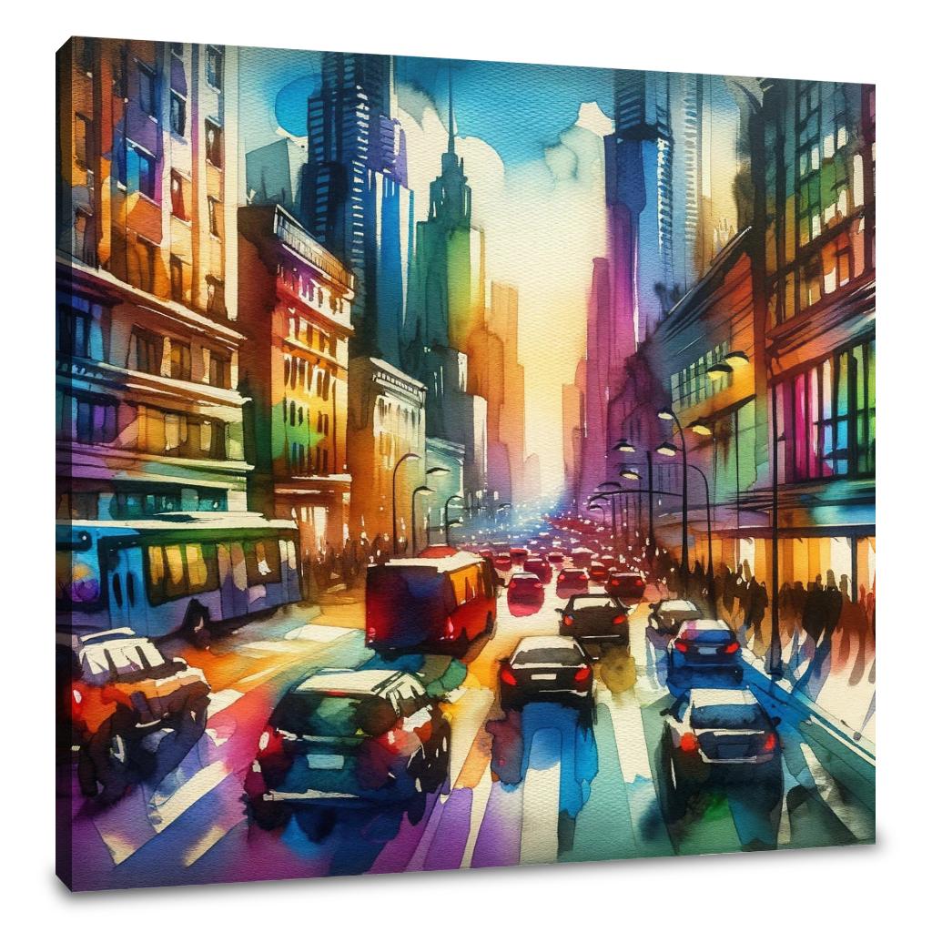 Cityscape Vibrance Canvas