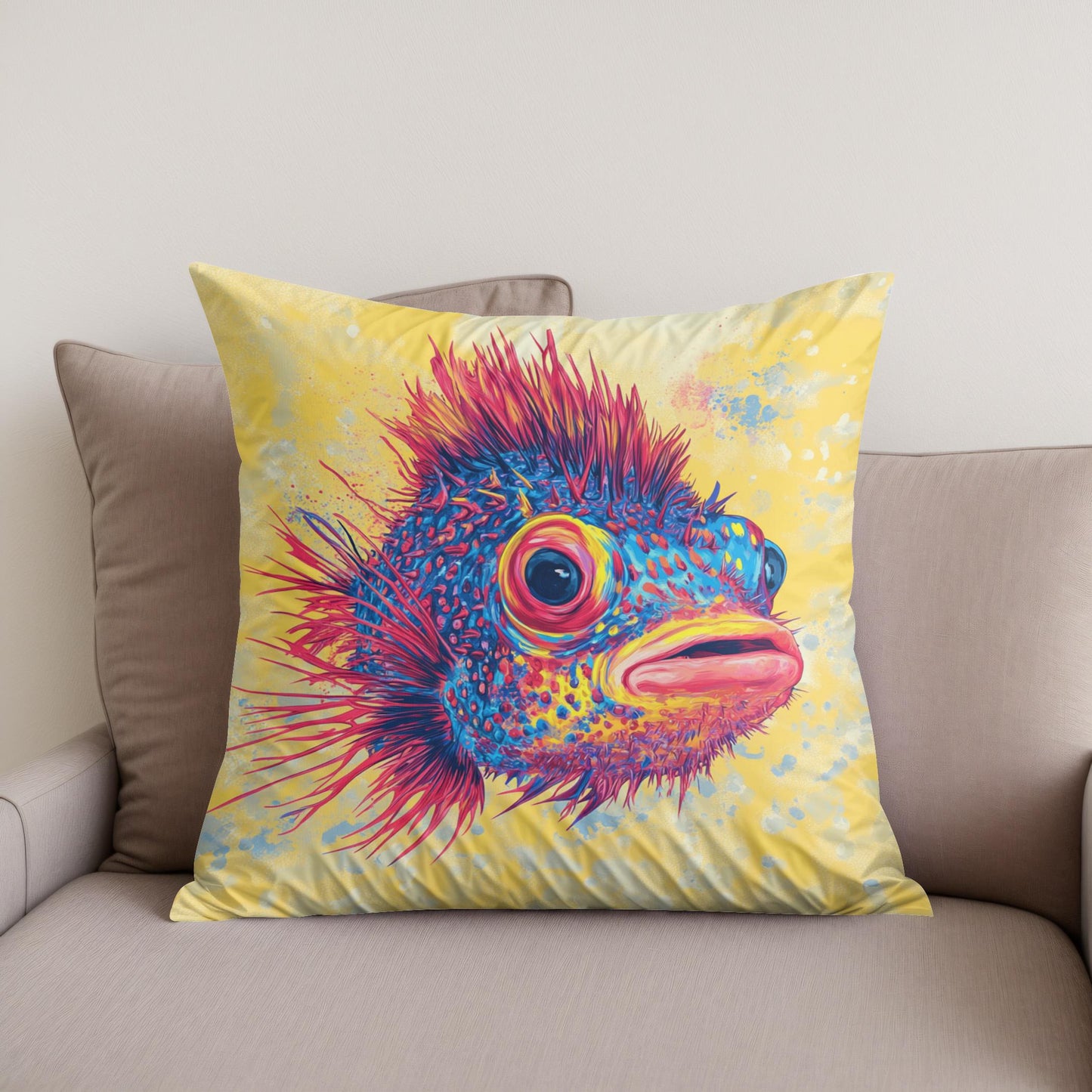 Pufferfish Radiance Cotton Cushion