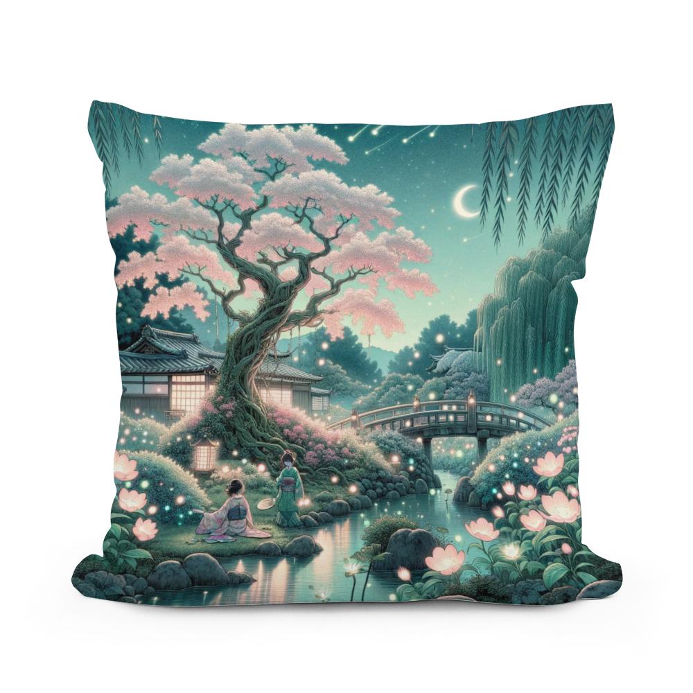 Enchanted Blossom Retreat Cotton Cushion
