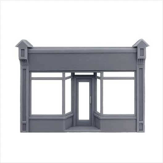 OO Scale Ready to Paint Victorian Shopfront - Style 5 - Branded