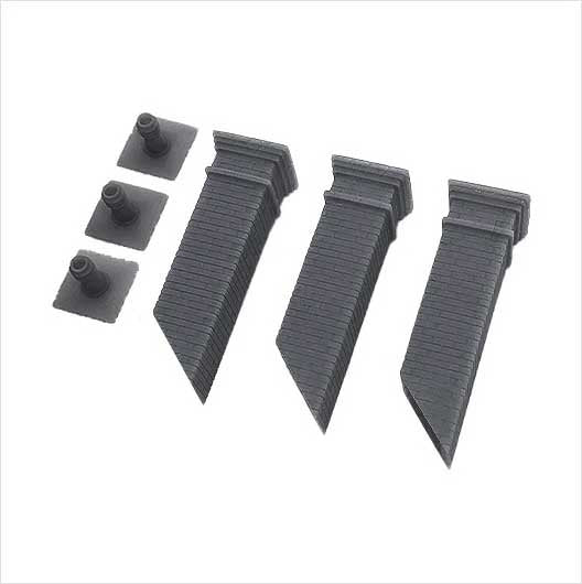 OO Scale Ready to Paint Square Chimney Stack with Single Pot (3 pack)
