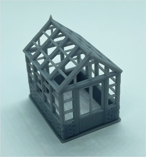 OO Scale Ready to Paint Wooden-Framed Greenhouse