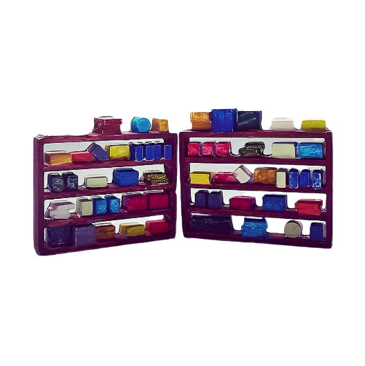 OO Scale Ready to Paint Packed Shelf - Style 1 (2 pack)