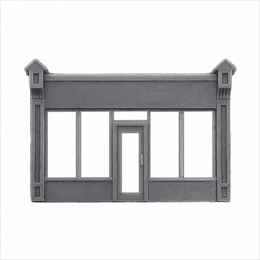 OO Scale Ready to Paint Victorian Shopfront - Style 1 (1 piece)