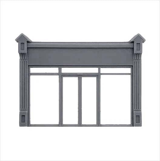 N Scale Ready to Paint Victorian Shopfront - Style 4 (1 piece)
