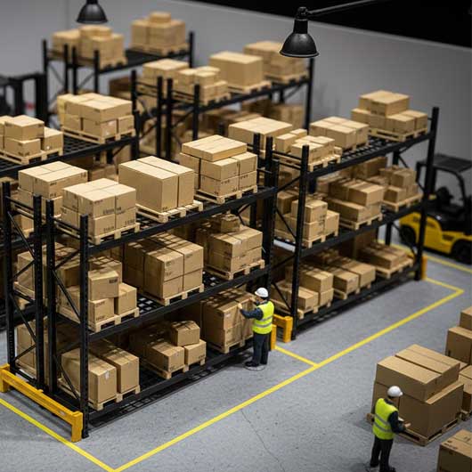 OO Scale Pre-Coloured Warehouse Pallet Racking