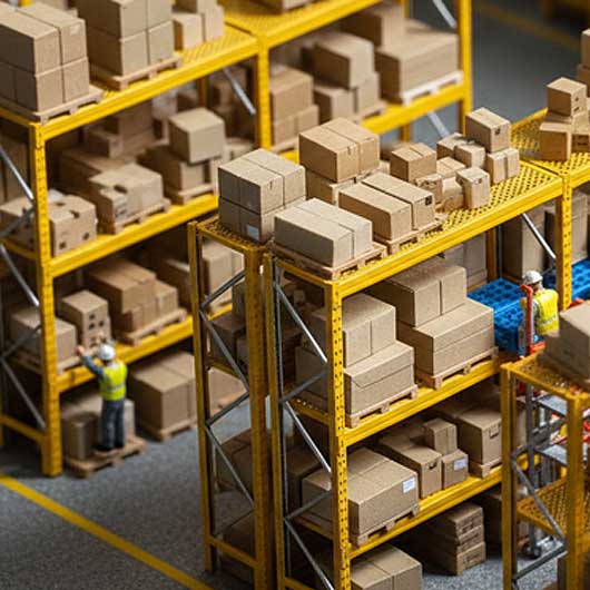 OO Scale Pre-Coloured Warehouse Pallet Racking