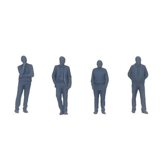 OO Scale Ready to Paint Men - Pack 5 (4 pack)
