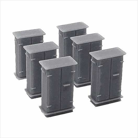 OO Scale Ready to Paint Lineside Relay Cabinet - Wide (6 pack)