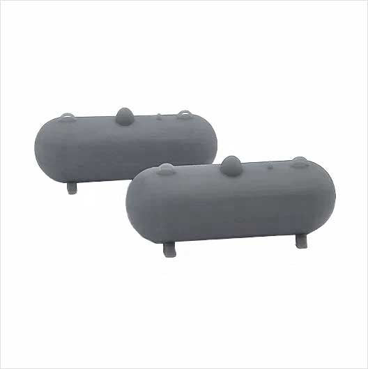 OO Scale Ready to Paint 500 Gallon Propane Tank - Style 1 (2 pack)