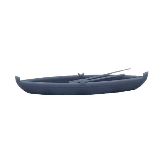 OO Scale Ready to Paint Rowing Boat with Oars