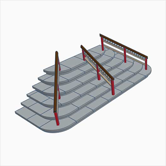 OO Scale Ready to Paint Grand Station Stairs