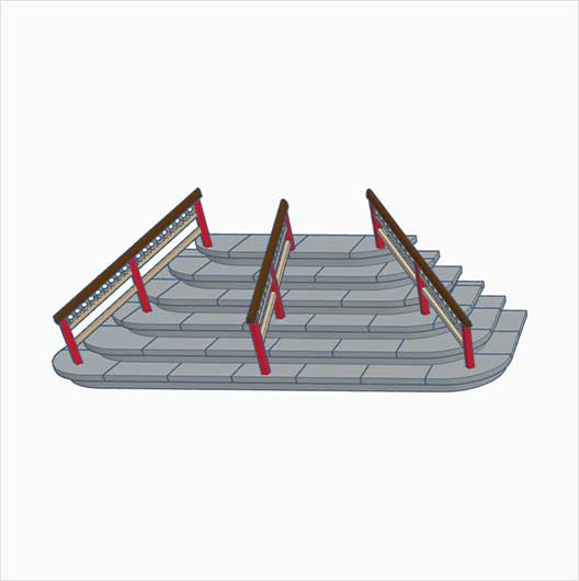 OO Scale Ready to Paint Grand Station Stairs