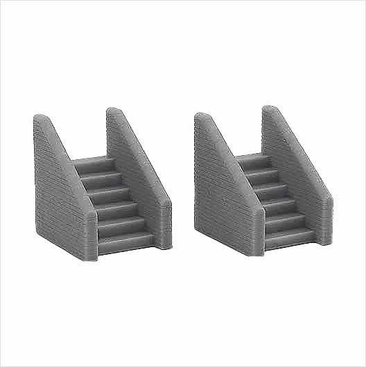 OO Scale Ready to Paint Station Platform Stairs (2 pack)
