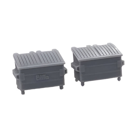 OO Scale Ready to Paint 1100 Litre Four Wheel Bin (2 pack)