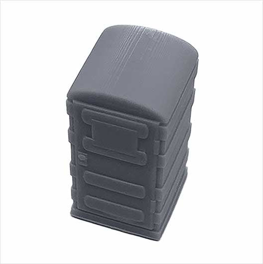 OO Scale Ready to Paint Portable Toilet - Style 2