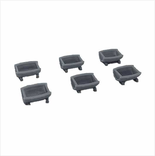 OO Scale Ready to Paint Whiskey Barrel Planter (6 pack)