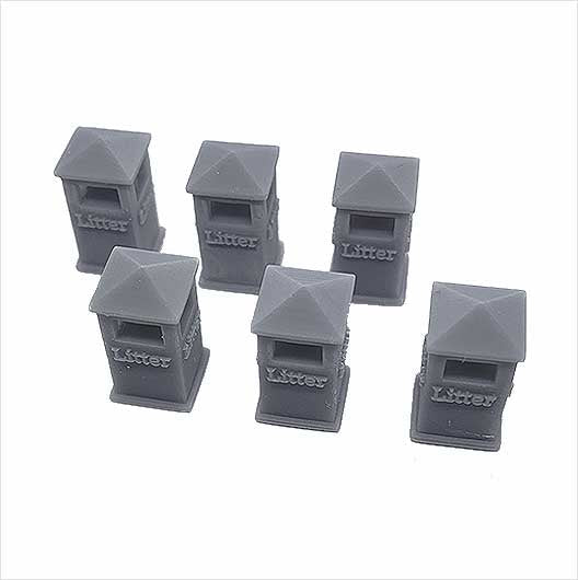OO Scale Ready to Paint Civic Litter Bin - Style 1