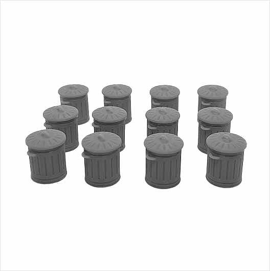O Scale Ready to Paint Galvanised Metal Bin