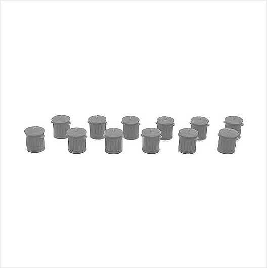 OO Scale Ready to Paint Galvanised Metal Bin