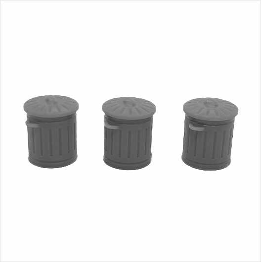 O Scale Ready to Paint Galvanised Metal Bin