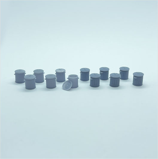 OO Scale Ready to Paint Galvanised Metal Bin - Mixed Pack