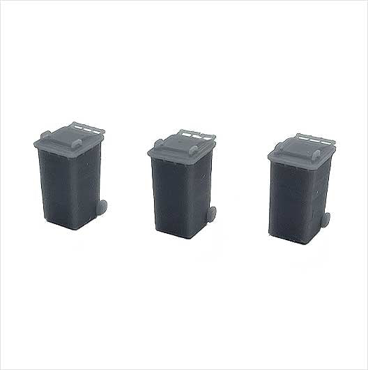 OO Scale Ready to Paint Wheelie Bin - Style 2