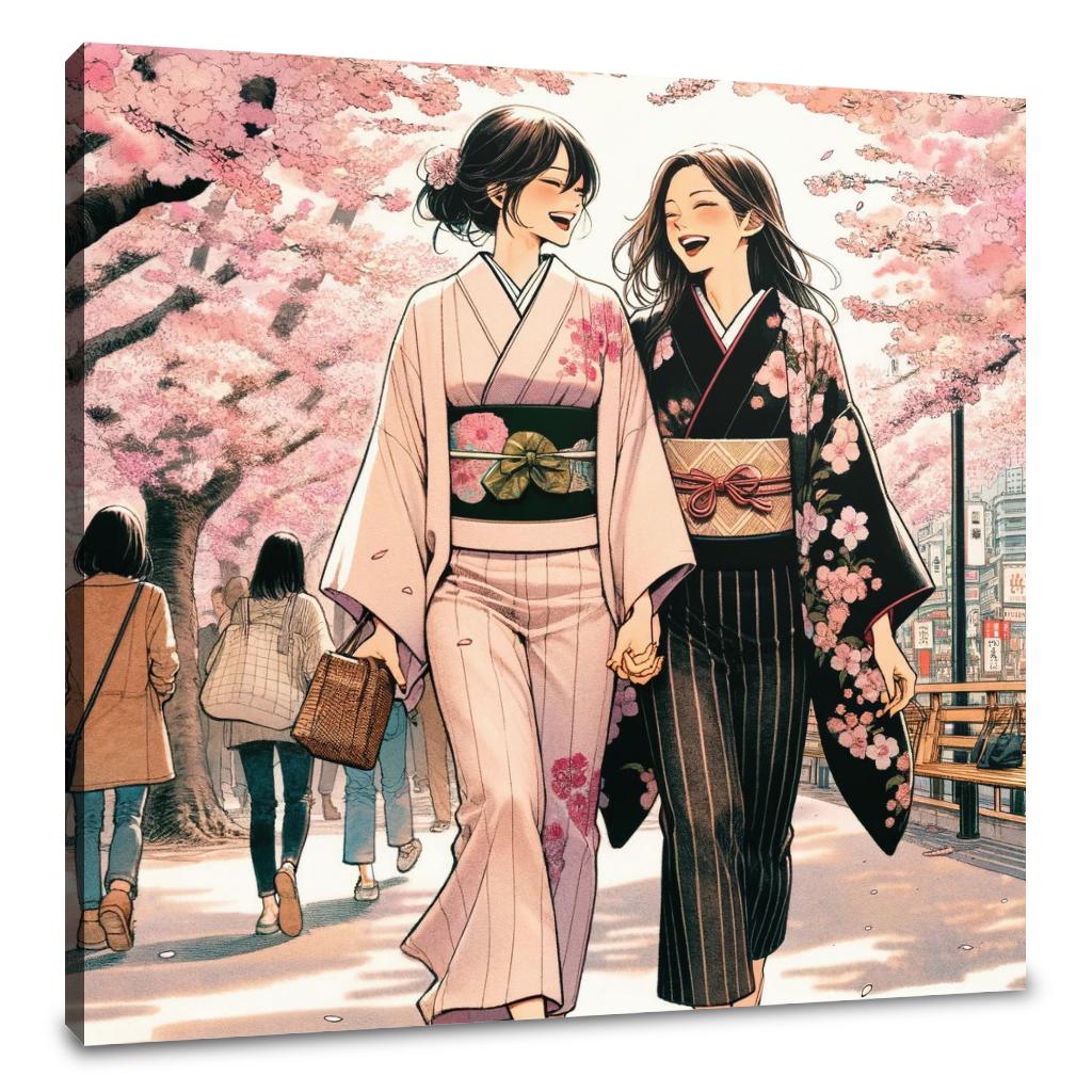 Sakura Friendship Stroll Canvas