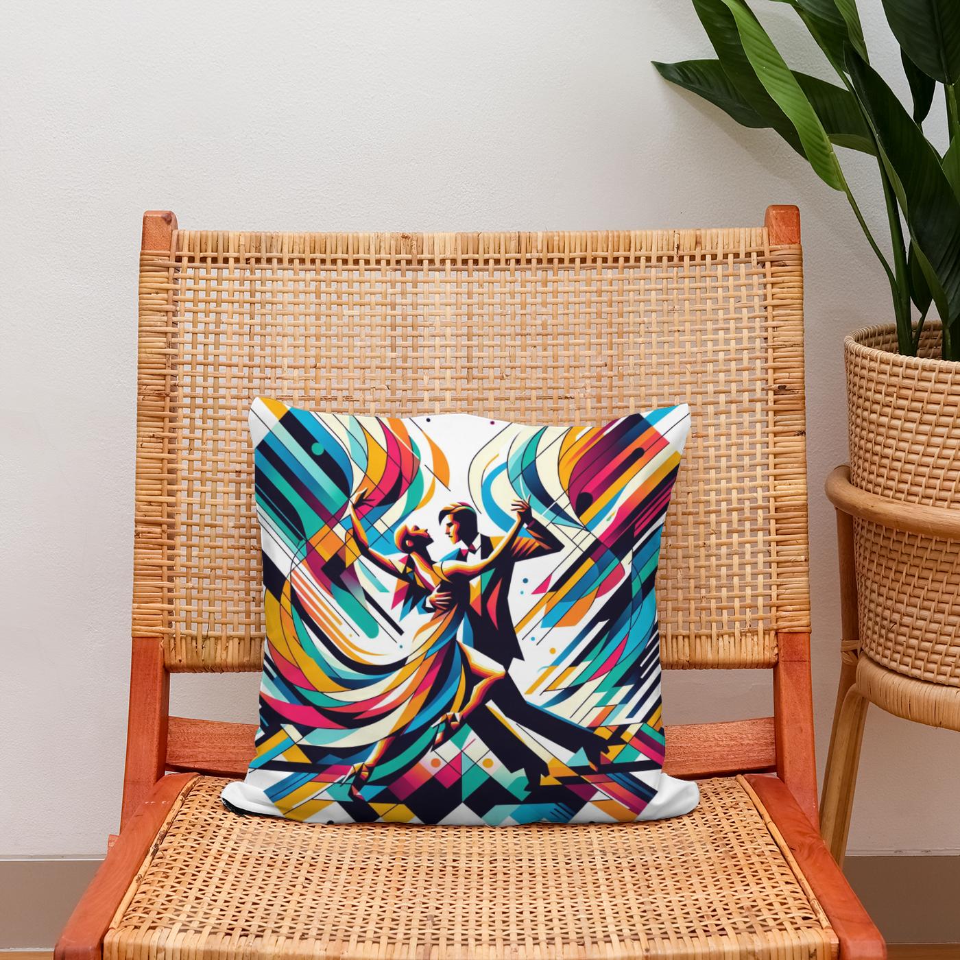 Geometric Salsa Cotton Cushion