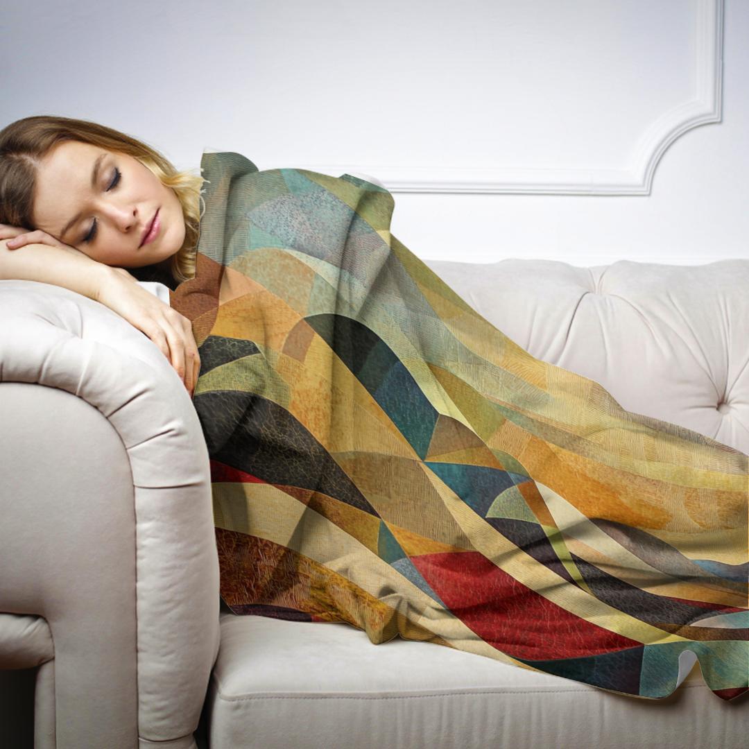 Chaotic Desert Sunrise Blanket