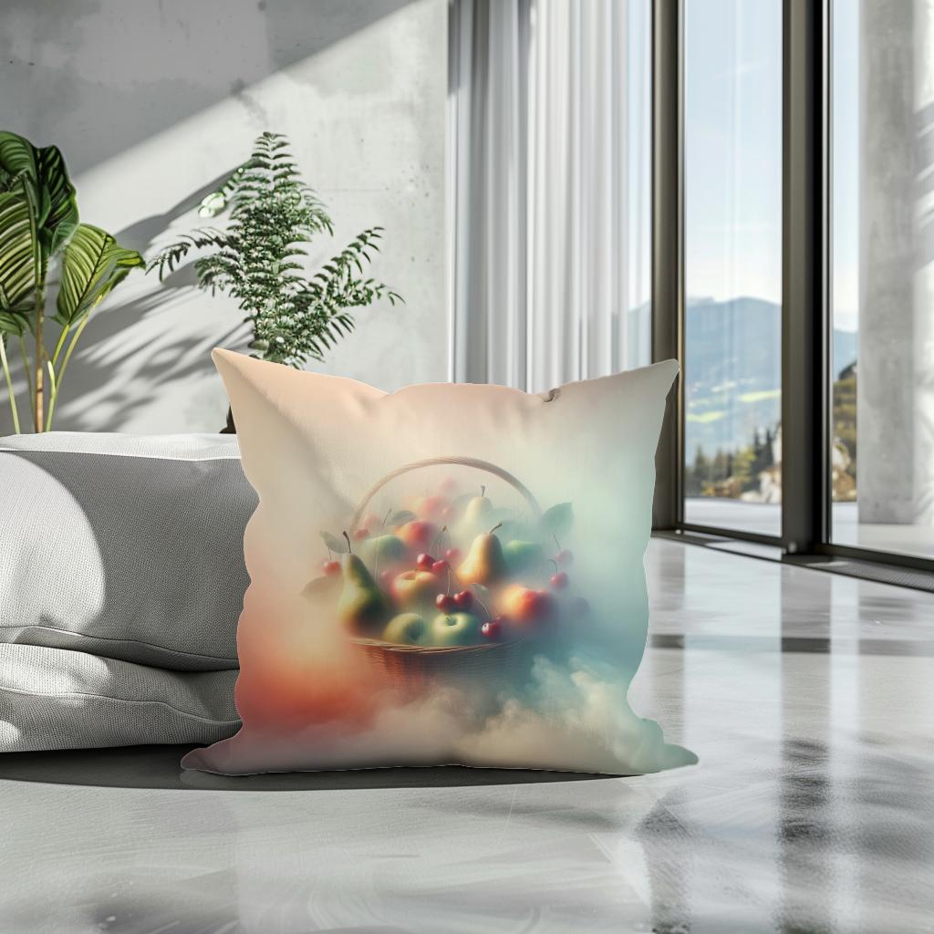 Fruits in the Mist Cotton Cushion