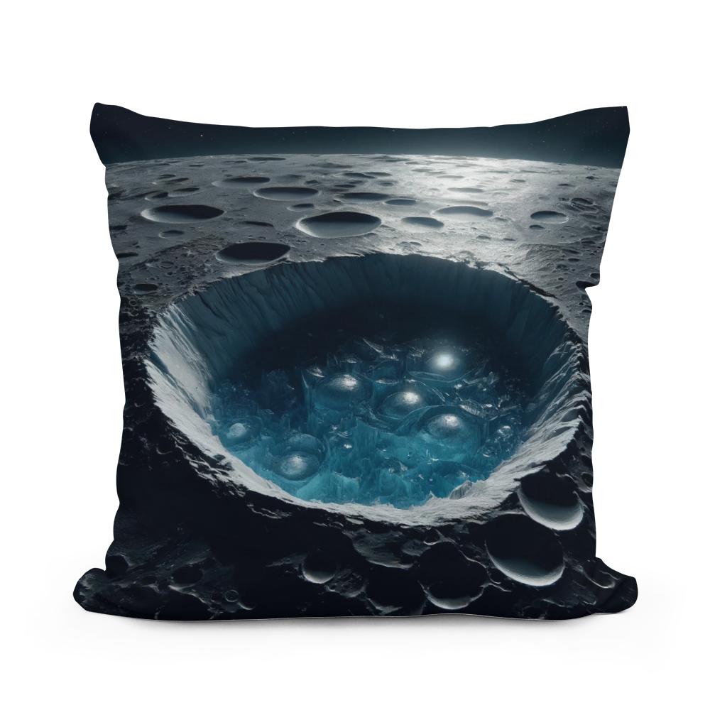 Mercury's Polar Ice Mystery Cotton Cushion