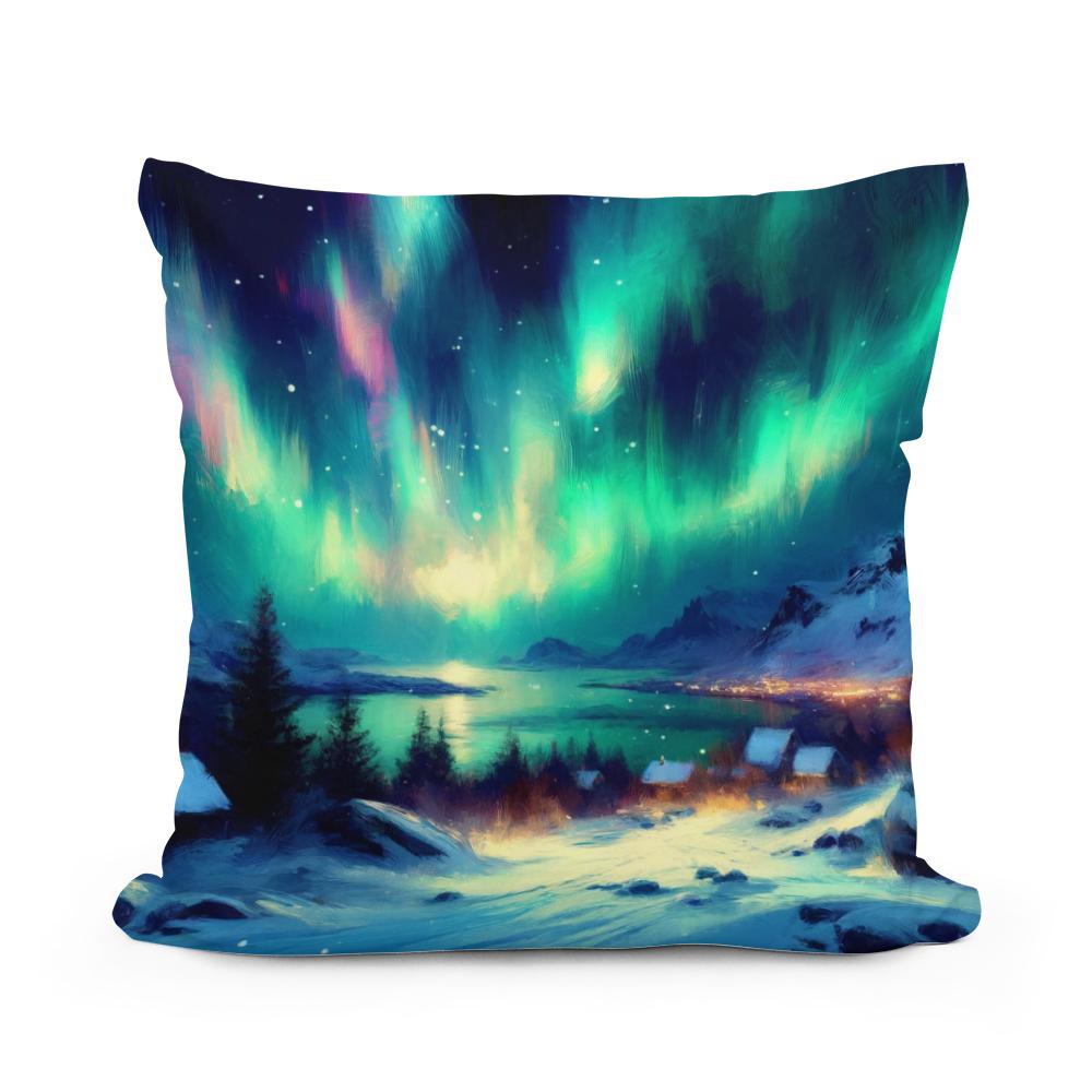 Northern Lights Magic Cotton Cushion