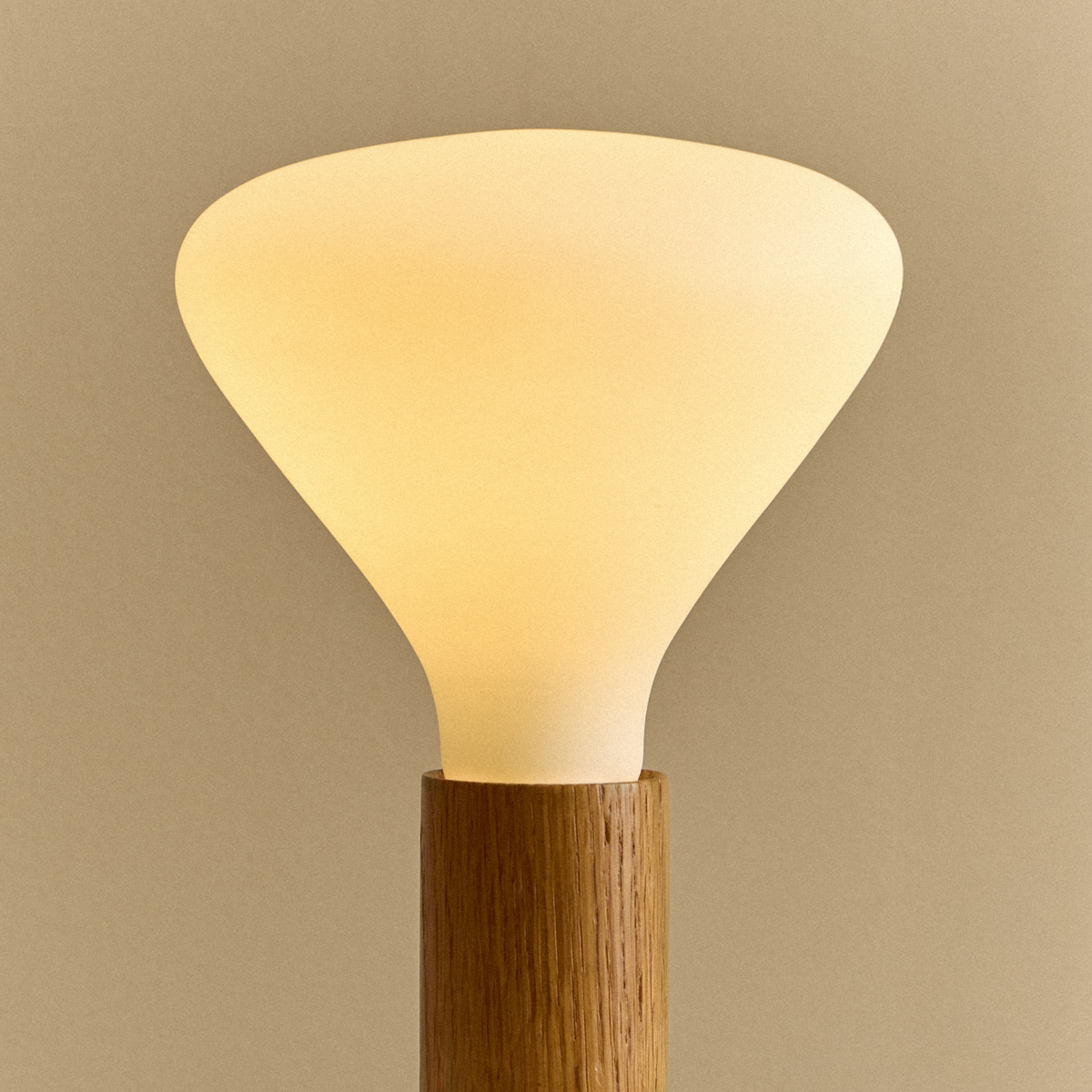 Knuckle Table Lamp in Oak + Noma