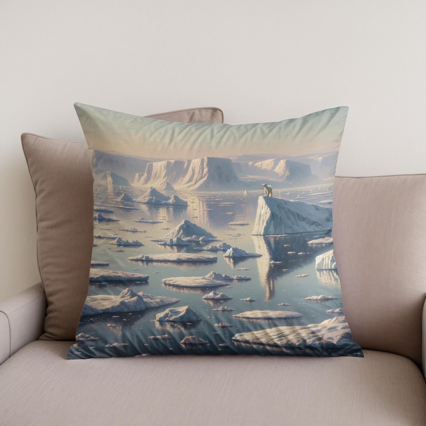 Arctic Elegance Cotton Cushion