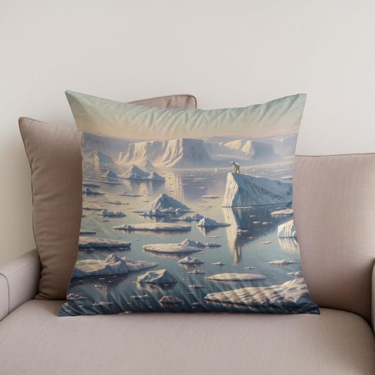 Arctic Elegance Cotton Cushion
