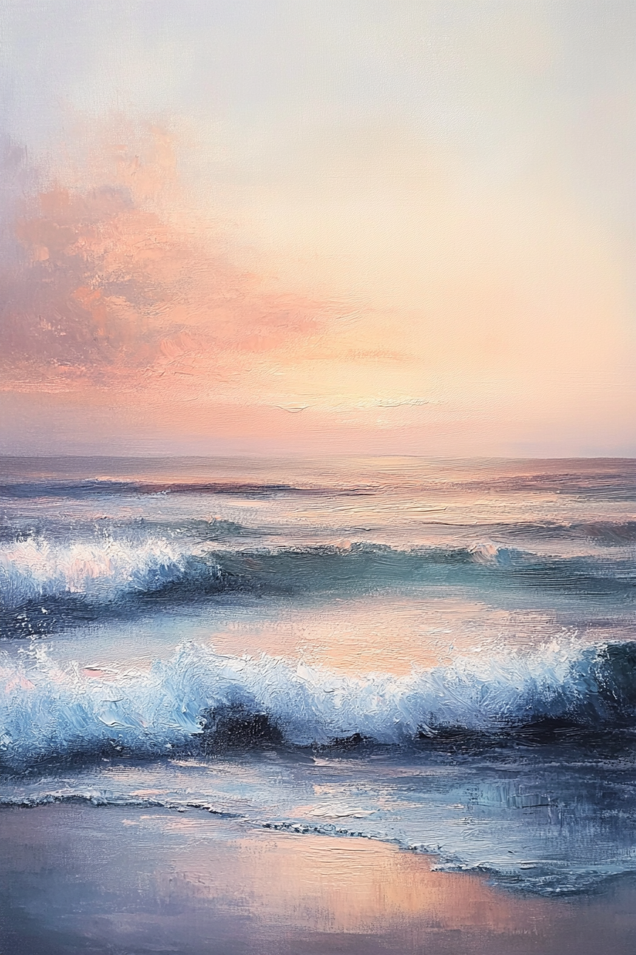 Ocean Mist Dawn Canvas
