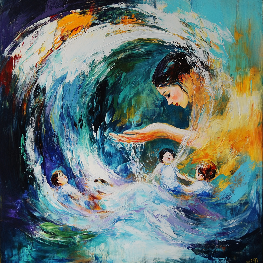 Oceanic Motherhood Canvas