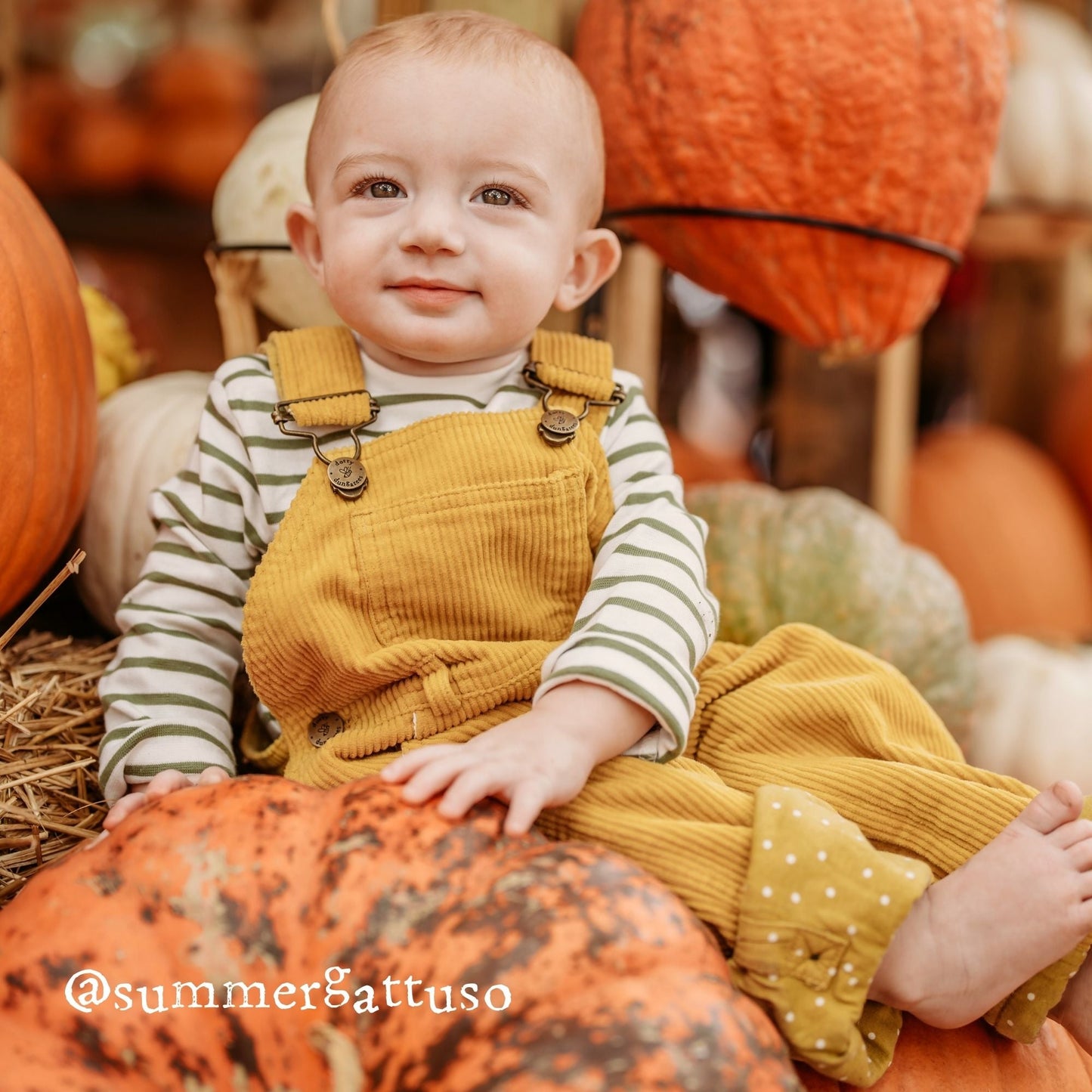 Ochre Chunky Cord Dungarees