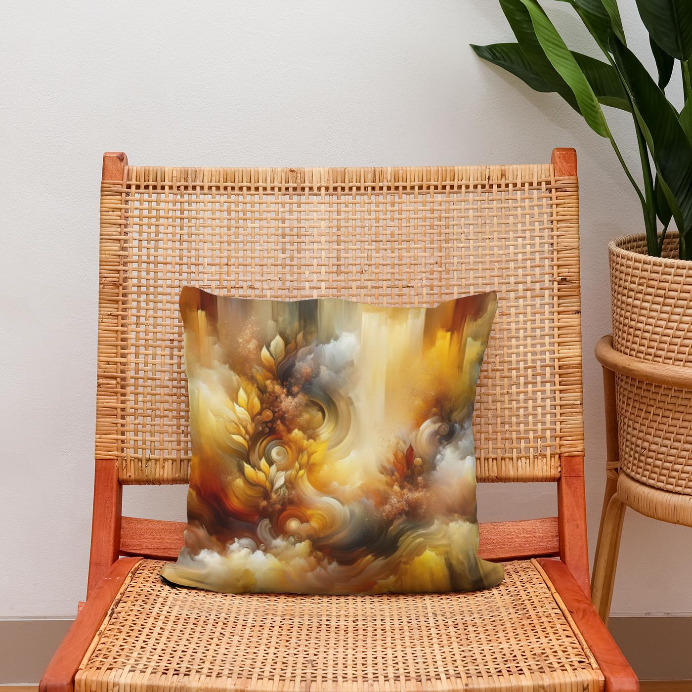 Autumn's Radiance Cotton Cushion