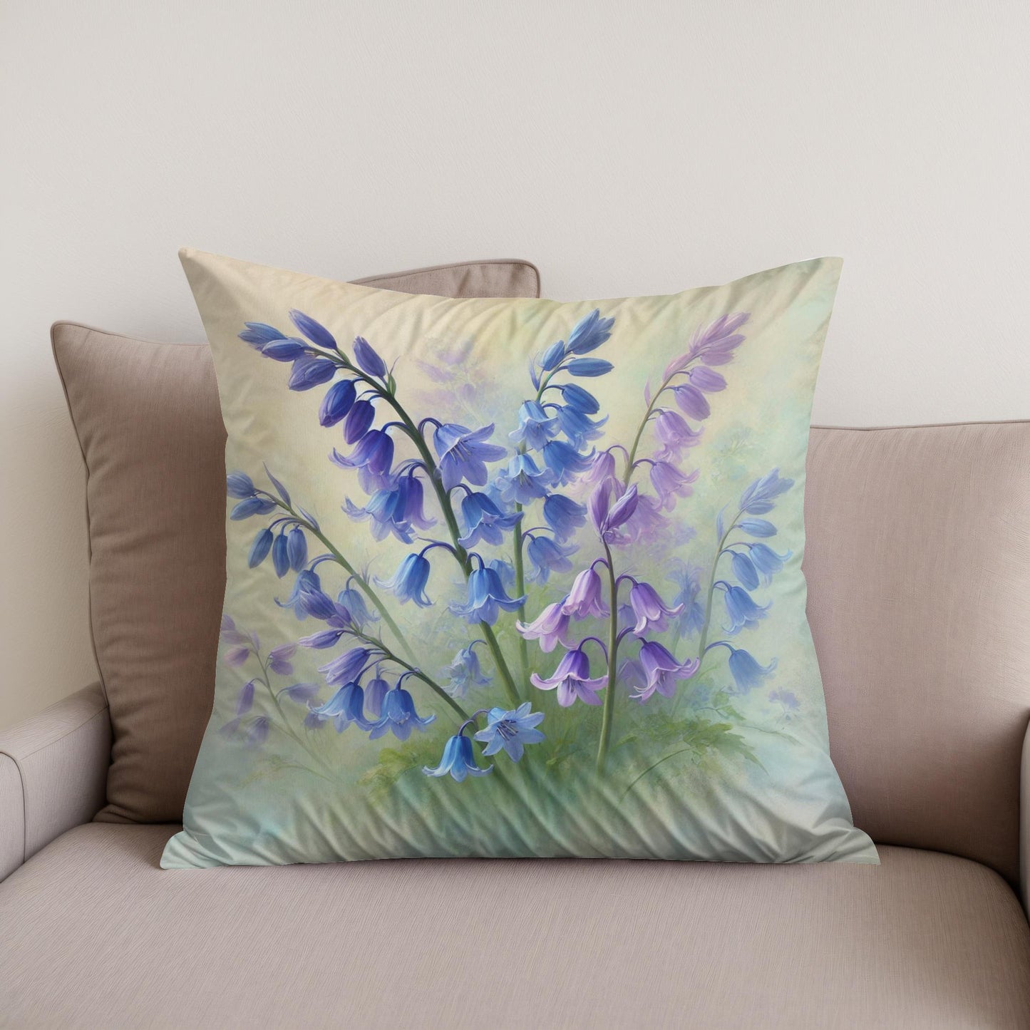Whispering Bluebells Cotton Cushion