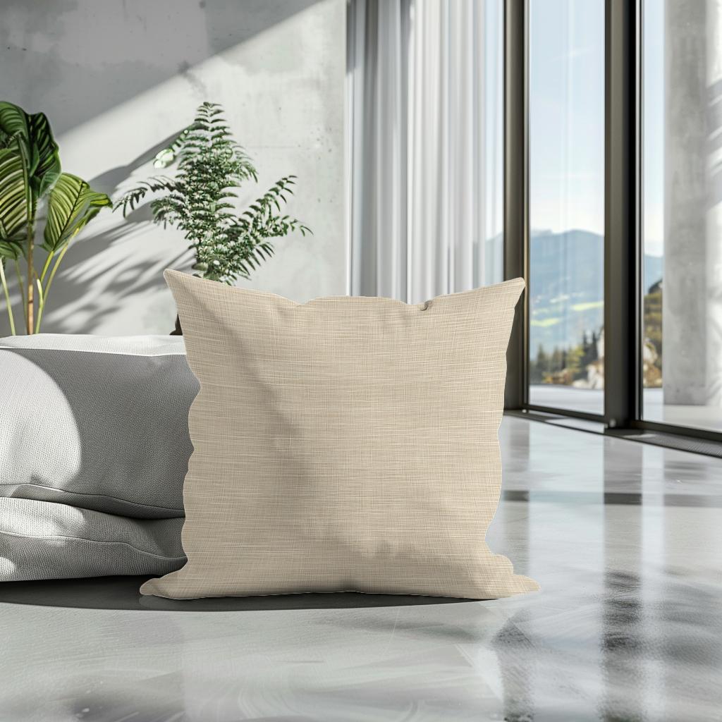 Beige Cotton Cushion