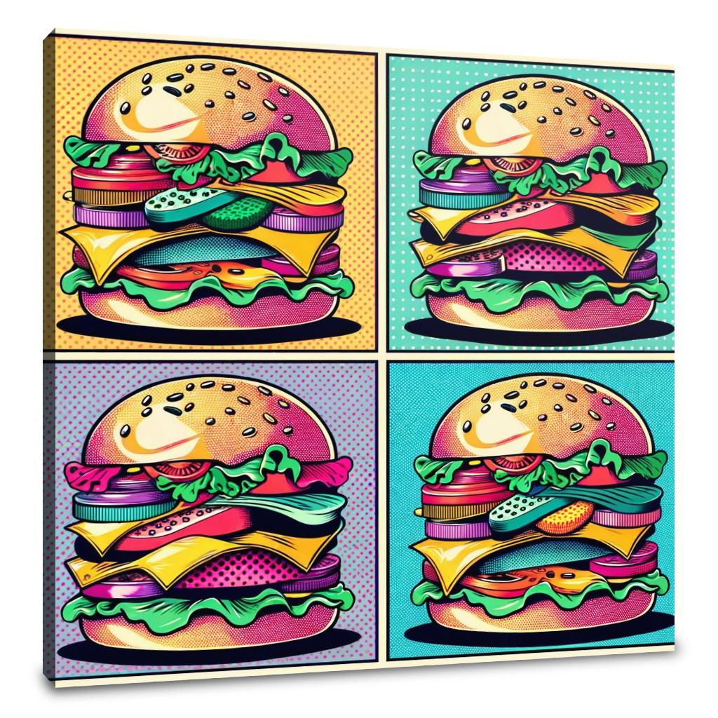 Burger Pop Canvas