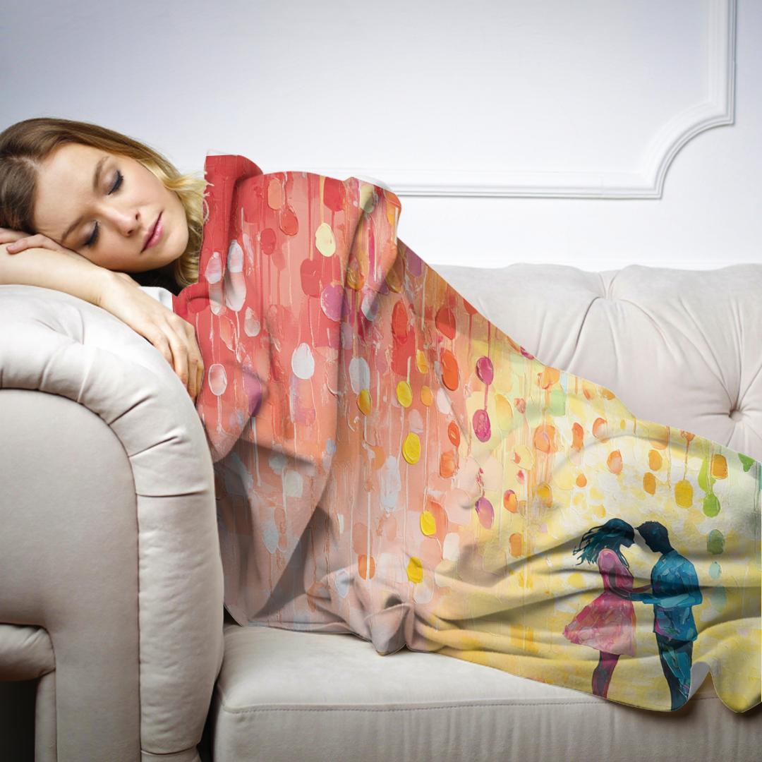 Colourful Rain Dance Blanket