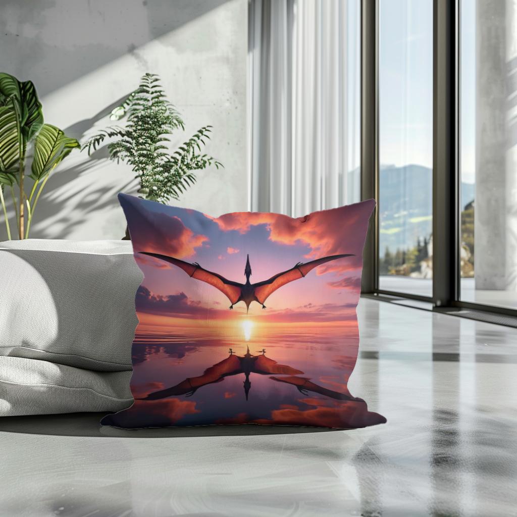 Dawn Flight Pteranodon Cotton Cushion