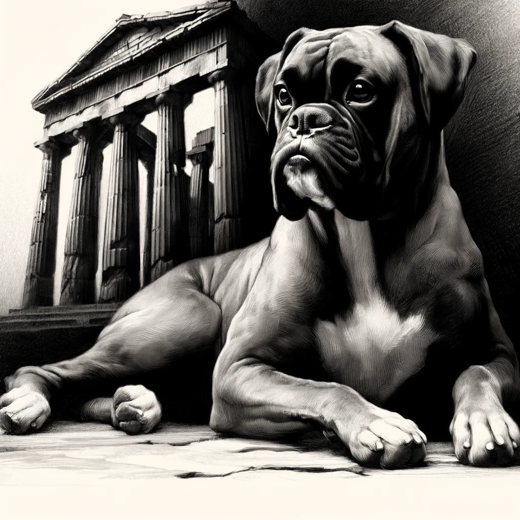 Old World Charm Boxer in Repose Canvas